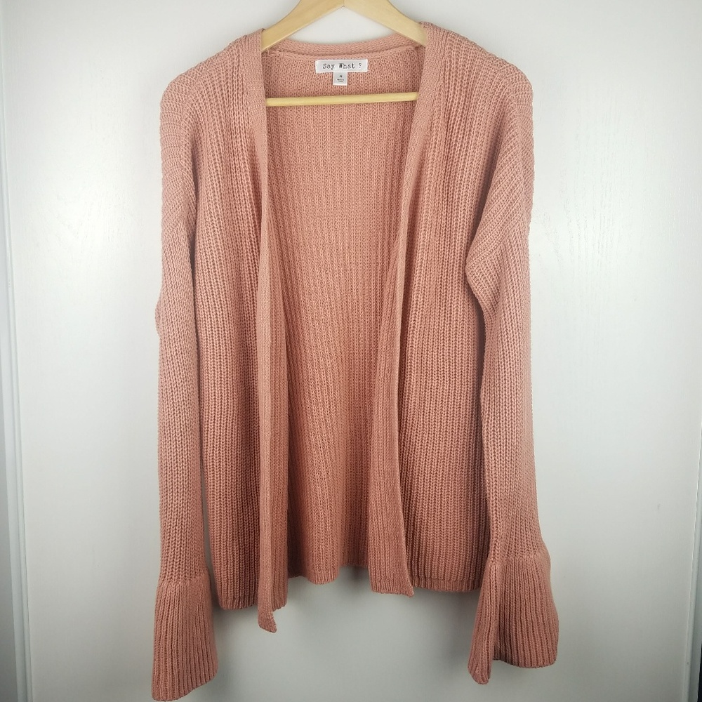Say What? Bell Sleeve Cardigan | M
